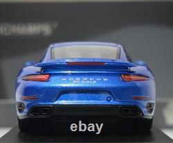 Porsche 911 (991) Turbo S 2014 Sapphire Blue 143 Minichamps CA 043 16 068 (15)