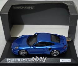 Porsche 911 (991) Turbo S 2014 Sapphire Blue 143 Minichamps CA 043 16 068 (15)