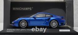 Porsche 911 (991) Turbo S 2014 Sapphire Blue 143 Minichamps CA 043 16 068 (15)