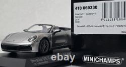 Porsche 911 992 Carrera 4S Cabriolet 2019 Silver 1/43 Minichamps 410069330 (17)
