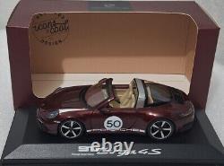 Porsche 911 (992) Targa 4S 2016 Heritage Edition Cherry Red Met 143 Minichamps