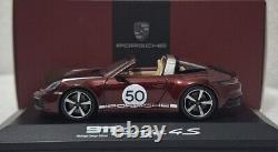 Porsche 911 (992) Targa 4S 2016 Heritage Edition Cherry Red Met 143 Minichamps