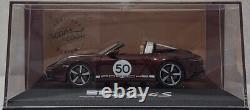 Porsche 911 (992) Targa 4S 2016 Heritage Edition Cherry Red Met 143 Minichamps