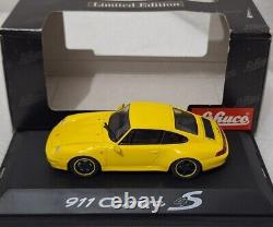 Porsche 911 993 Carrera 4S 1995 Yellow 143 Schuco 04154Y EXTREMELY RARE