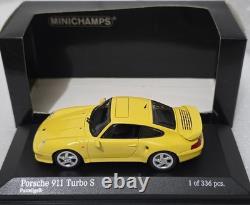 Porsche 911 (993) Turbo S 1998 Yellow 143 Mnichamps 430069270 SUPER RARE! (15)