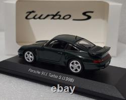 Porsche 911 993 Turbo S 3.6 1998 Brewster Green 1/43 Minichamps MAP 020 025 16