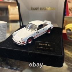 Porsche 911 Carrera 1973 Model Car DieCast 1/43 VINTAGE NEW IN BOX white Red Car