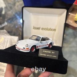 Porsche 911 Carrera 1973 Model Car DieCast 1/43 VINTAGE NEW IN BOX white Red Car