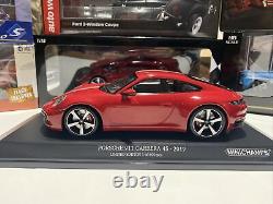 Porsche 911 Carrera 4S 2019 red in 1/18 scale by Minichamps New 1 of 600