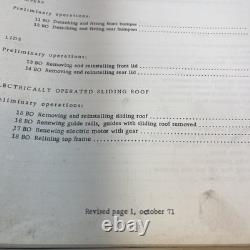 Porsche 911 Edition 2 1971 Workshop Manual English Version Original Factory
