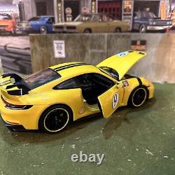 Porsche 911 GT3 RS 4.0 (Yellow) Barn Find Cars 118 DIECAST Race Ready