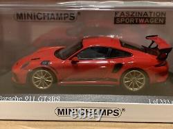 Porsche 911 GT3 RS (991.2) 2018 Red/Gold Wheels Minichamps 143