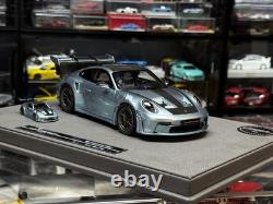 Porsche 911 GT3 RS (Ice Blue, Special Display) Timothy & Pierre 1/18 scale