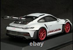 Porsche 911 GT3 RS Type 992 2023 Ice Gray/ Red Stripes 143 Spark