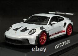 Porsche 911 GT3 RS Type 992 2023 Ice Gray/ Red Stripes 143 Spark