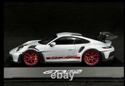 Porsche 911 GT3 RS Type 992 2023 Ice Gray/ Red Stripes 143 Spark