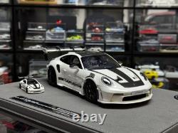Porsche 911 GT3 RS (White/ Black, Special Display) Timothy & Pierre 1/18 scale