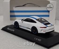 Porsche 911 R 991 White + Blue Stripes Edition Porsche Platz 12.2016 143 Spark