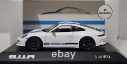 Porsche 911 R 991 White + Blue Stripes Edition Porsche Platz 12.2016 143 Spark