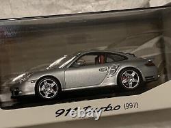 Porsche 911 Turbo (997) Silver/Red Minichamps 143