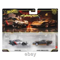 Porsche 930 Hot Wheels Premium Car Culture Cyberpunk 2077 2-Pack 1/64 scale CASE