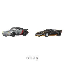 Porsche 930 Hot Wheels Premium Car Culture Cyberpunk 2077 2-Pack 1/64 scale CASE
