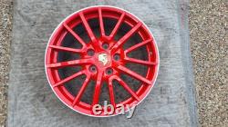 Porsche 987 Cayman-r Special Edition Oem Sport Design Red Wheel/tire/tpms & Caps
