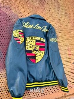 Porsche 993 Turbo Leather Club Jacket Limited Edition Biker Leather Jacket
