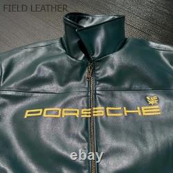 Porsche 993 Turbo Leather Jacket Limited Addition Biker Cowhide Leather Jacket