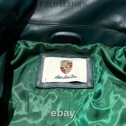 Porsche 993 Turbo Leather Jacket Limited Addition Biker Cowhide Leather Jacket