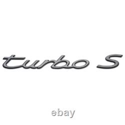 Porsche 993. Turbo S Script Emblem. Titanium. Genuine OE. #99355998200