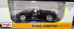 Porsche Carrera GT 118 Maisto Black CGT Premiere Edition Diecast Model Car