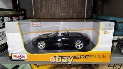 Porsche Carrera GT 118 Maisto Black CGT Premiere Edition Diecast Model Car