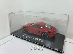 Porsche Cayman GTS 2015 Carmine Red 143 Minichamps Paul's Model Art with Case