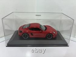 Porsche Cayman GTS 2015 Carmine Red 143 Minichamps Paul's Model Art with Case