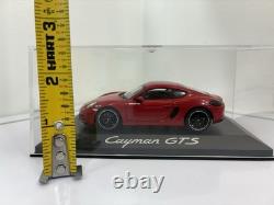 Porsche Cayman GTS 2015 Carmine Red 143 Minichamps Paul's Model Art with Case