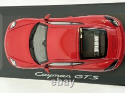 Porsche Cayman GTS 2015 Carmine Red 143 Minichamps Paul's Model Art with Case