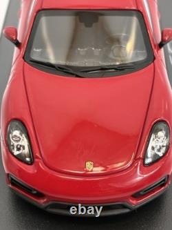 Porsche Cayman GTS 2015 Carmine Red 143 Minichamps Paul's Model Art with Case