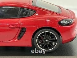 Porsche Cayman GTS 2015 Carmine Red 143 Minichamps Paul's Model Art with Case