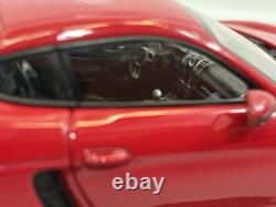 Porsche Cayman GTS 2015 Carmine Red 143 Minichamps Paul's Model Art with Case