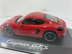 Porsche Cayman GTS 2015 Carmine Red 143 Minichamps Paul's Model Art with Case