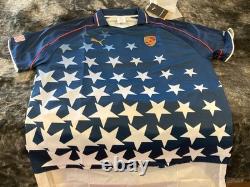 Porsche Design / Puma Ltd Ed. USA Soccer Style T-shirt With Collar USA Size XL