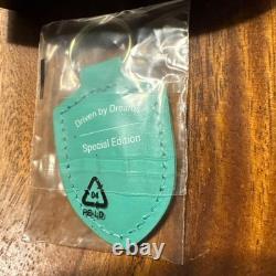Porsche Genuine Key Chain Special Edition Mint Green Crest with Gunmetal Rings