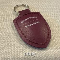 Porsche Special Edition Leather Keychain Emblem Driven by Dreams New