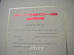Porsche certificate from the 959 Special Edition program Sport Version 1985