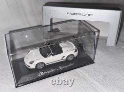 RARE 2010 Porsche 987.2 Boxster Spyder WHT 1/43 Minichamps WAP0201010A DLR PROMO