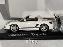 RARE 2010 Porsche 987.2 Boxster Spyder WHT 1/43 Minichamps WAP0201010A DLR PROMO