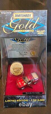 RARE HTF TYCO MATCHBOX Gold Collection ('96) Porsche 944 Turbo (RED) 1/5000 MIB