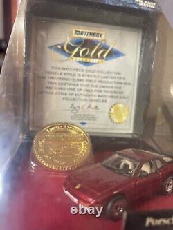 RARE HTF TYCO MATCHBOX Gold Collection ('96) Porsche 944 Turbo (RED) 1/5000 MIB