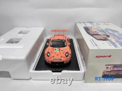 Spark 1/18 Porsche 911 RSR GT Team Le Mans 2018 #92 PRO pink car model